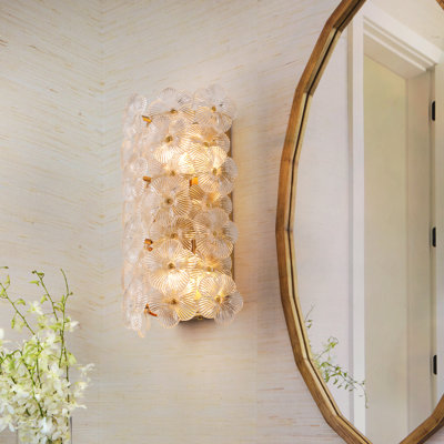 Mercer41 Glass Floral Wall Sconce | Wayfair